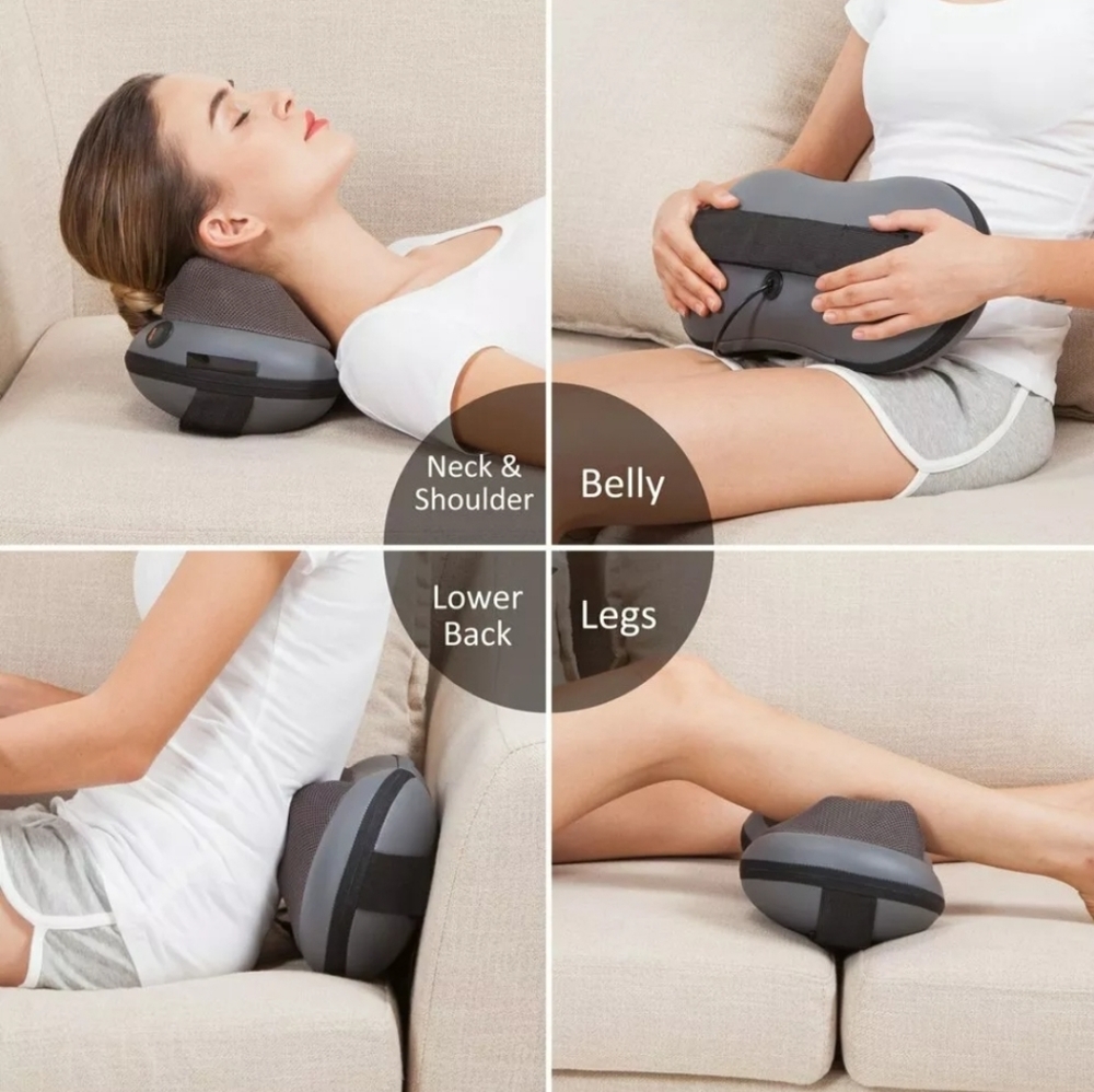 Snailax Deep tissue massage pillow Neck back